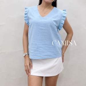 Allyana (M-2XL) Pleated Slevees Top