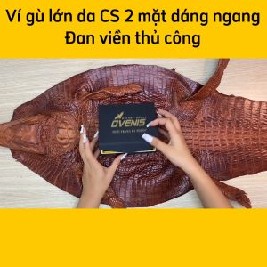 Bóp da cá sấu khẳng định đẳng cấp [GÙ CÁ SẤU NÂU ĐỎ RẤT ĐẸP] 2 mặt da cá sấu 100%