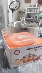 Panci kaca transparan / glass pot ruyi pot kristal free barang random