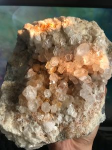 Mảng đá Thạch Anh vàng tự nhiên Citrine to Ms64