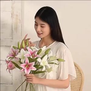 Better Home - Bunga Lily Palsu Flower Artifisial Plastik Home Dekorasi EMYEG