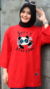 FOREVER KAOS CANTIK BAJU ATASAN OVERSIZE  LENGAN 7/8 BELI 4 GRATIS 1 ACAK