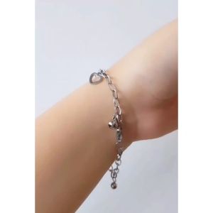 Gelang Tangan Wanita Titanium Anti Karat dan Luntur Kekinian Import Sans4 Love - Lovelybutik