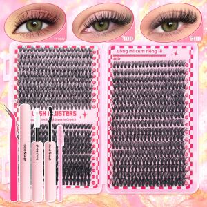 640 CÁI/800 CÁI Sách Mi Giả Nhiều Kích Cỡ Dung Lượng Lớn Chất Lượng Cao Mi Chùm Tự Nhiên Dài 30D/40D/50D/60D/80D/100D Tự Làm