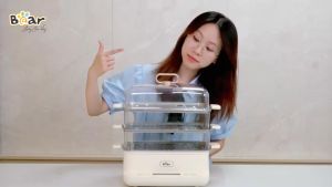 Nồi Hấp Điện 3 Tầng Bear 12L Đa Năng 6 Chế Độ Hấp Kháng Khuẩn 9999% Không Gây Mùi An Toàn Cho Sức Khỏe SB-NH12L - Bản Quốc Tế Bảo hành 18 Tháng