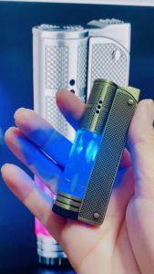 Bật Lửa Gas Khò Lộ Thiên Cổ Điển 1 Tia Có Đèn Led Nhấp Nháy ZY117 ( Xài Gas- Lửa Khò Xanh)