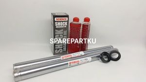 (HEMAT) 5D9 PAKET AS SHOCK DEPAN VEGA ZR RR JUPITER Z1 ROBOT + 2 PCS OLI SOK YAMAHA + 2 PCS SEAL SHOCK DEPAN + 2 PCS TUTUP ABU VEGA RR / SATU SET SOK DEPAN / AS SOK DEPAN / SIL SHOK / SEL SOK / TUTUP DEBU / SHOCKBREAKER / SHOCK DEPAN JUPITER ROBOT