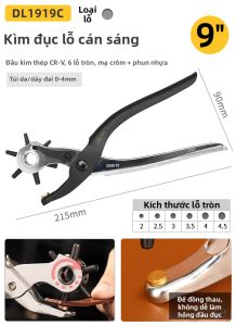 deli | Dụng Cụ Đục Lỗ Tròn 3-trong-1 Dùng Tại Nhà cho Dây Nịt Túi Xách