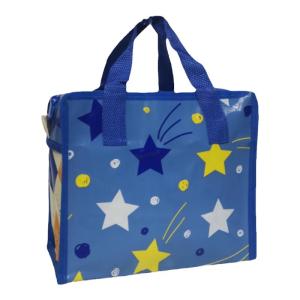 Large Cute Waterproof Non-Woven Lunch Box Bag Zipper Handbag Fashionable Meal Bag Primary School Student Zipper Pouch Bag