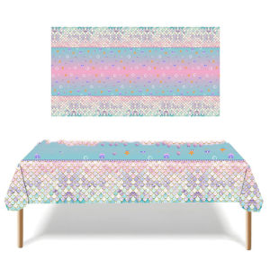 Pink Mermaid Scallop Shell Childrens Birthday Party Decoration Dishware Princess Theme Nursery Decorations Tableware Set