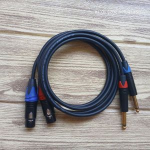 Kabel XLR female to Akai Mono 6.5 mm Satu Set isi 2 kabel Merk canare