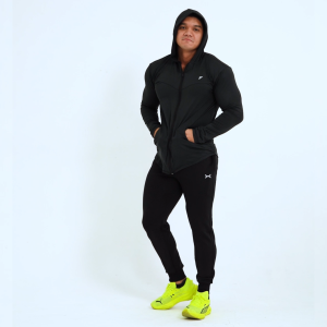 Flexzone Compression Hoodie Jacket Quickdry Super Stretch FJS-014 Gym Running