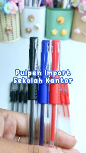 Pulpen Sekolah Kantor Mata Pena Bullet 0.5mm