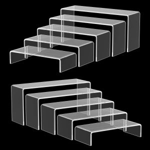 5 Chiếc Giá Trưng Bày Bằng Acrylic Trong Suốt Lưu Trữ Đa Chức Năng Cho Mỹ Phẩm Nước Hoa Búp Bê Trang Sức - Giá Đỡ Sắp Xếp Trong Suốt