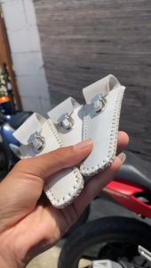 Sarung Kulit Pipa Bahan Kulit Asli Panjang 10/11cm Warna Putih