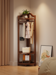ZHUSHANXIA | Corner Stand Coat Rack Small Entrance Clothes Organizer