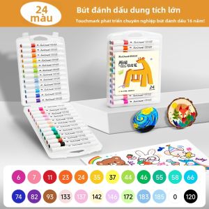 Touch Mark | Bút Dây Nhanh Khô Đôi Đầu Dầu Cho Vẽ Trẻ Em