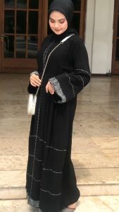 GAMIS ABAYA ARAB WANITA HITAM HAURA BEST SELLER