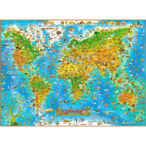 500/1000/1200/2000PCS Jigsaw Puzzles for Adults Animals of The World Puzzles Animals Map Puzzle Earth Map Challenging Puzzles