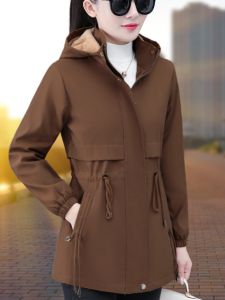Womens Fleece Lined Jacket Short Style Winter New Thick Warm mid Length Parka Coat Korean Style Loose Fit Polyester Fiber