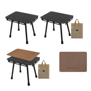 【HOSPORT】Aluminum Alloy Folding Table Portable Outdoor Stool Portable Table Outdoor Table for Camping Picnic Beach BBQ Fishing