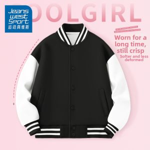JEANSWEST SPORT | Fashion Loose Fit Baseball Jacket for Girls Spring and Autumn