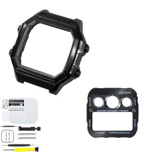 Bộ Dụng Cụ Độ Mặt Đồng Hồ Màu Đen Mờ Cho Casio AE1200 AE1300 Mặt Số Thay Thế Bằng Thép Không Gỉ Và Kèm Theo Dụng Cụ.