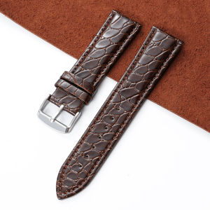Handmade Crocodile Pattern Leather Strap Ultra Thin 12 14 16 18 19 20mm 22mm Watch Band Men Women Black Brown Leather Bracelets