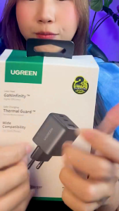 UGREEN หัวชาร์จเร็ว 30 - 45W GaN Tech หัวชาร์จ Type C 2 Port รองรับ PD 2 ช่อง+USB 1 ช่อง รุ่น X515