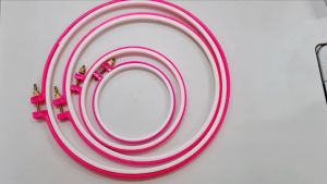 EMBROIDERY HOOP ADJUSTABLE / HOOP RING EMBROIDERY / PLASTIK EMBROIDERY HOOP / SULAM HOOP / PLASTIC HOOP / SPARE PART MESIN JAHIT