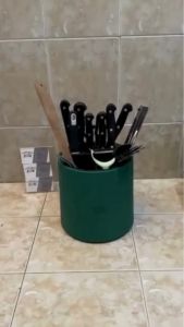 Tempat Sendok Garpu Pisau Putar Rak Penyimpanan Alat Makan / Alat Masak Putar 360 Derajat