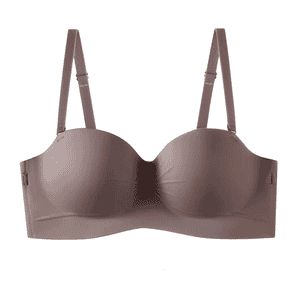 Anti-Slip Strapless Push Up Bra Half Cup Small Chest Gather Adhesive Support Disco Party Anti-Sagging Seamless Lift Bralette