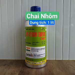 Thuốc trừ sâu Cyrin Super 250EC Chai Nhôm Cao cấp chai 1lít (1000ml) Đặc trừ ruồi vàng cuốn lá đục thân rệp sáp đuông dừa sâu cuốn lá AGRIHG