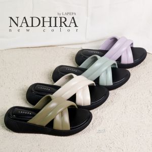 Lapepa Nadhira Sandal Wanita Terbaru Model Silang Sendal Wanita Kekinian Size 36-41