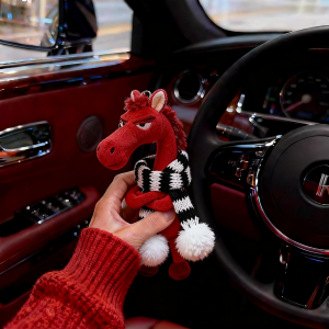 Red Cute Horse Zodiac Charm Keychain