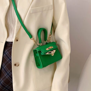 กระเป๋าสะพายข้างผู้หญิงขนาดเล็ก กระเป๋าถือแบบลำลอง กระเป๋าสะพายไหล่ข้างเดียว กระเป๋าคาดลำตัว วัสดุ PU ทรงสี่เหลี่ยม ปิดด้วยซิป