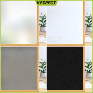 Window Sticker Film Privacy Frosted Glass Sticker for Window Door Blackout Glass Film Sticker No Glue Reusable