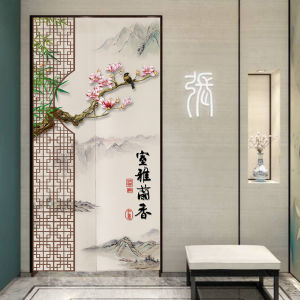 Vách Ngăn Cửa Phòng Tắm Bằng Vải Phong Cách Trung Quốc Dài Dùng Trong Nhà Cửa Chính Phòng Ngủ Nhà Bếp Vách Ngăn Phòng Tắm Cửa Sổ