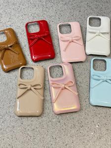 Ins Style Soap Shell Red Bottom 3D Butterfly Knot Phone Case for Apple 16Promax New iPhone 15Pro Personalized 14PM Niche 13 No Duplication Anti-Fall Protective Cover for Women