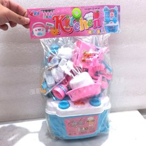 Mainan Masak Masakan Kitchen Set Meja Kompor Mainan Anak Perempuan Lemari Kompor no FK 101
