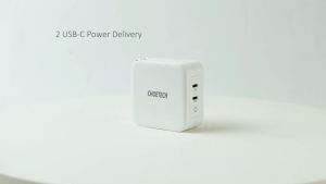 Củ sạc CHOETECH PD6008 GAN 100w 2 cổng PD (Type C) - Hàng chính hãng
