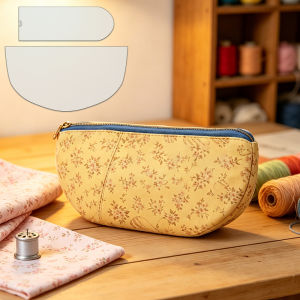 YOMDID 2pcs Pencil Case Making Sewing Template DIY Eyeglasses Case Quilting Template Creative Bag Shaping Template PET Template