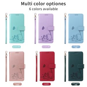 สำหรับออปโป้ไฟนด์ X8 X8 Pro/find X5 Pro/find X3 X3 Pro เคสโทรศัพท์แม่เหล็กแมวกวักนำโชคกระเป๋าสตางค์หนังช่องเสียบบัตรเคสเคสแบบพับปิดได้ป้องกัน