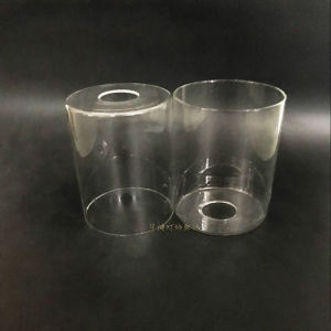 Lamp Accessories Straight Transparent Glass Lampshade European-Style Chandelier Lampshade Frosted Straight Glass Lampshade E27 Lamp Holder