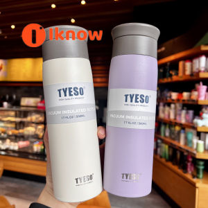 I know tyeso Frosted thermos cup female students simple and artistic original style small fresh water cup mens trendy large capacity cup