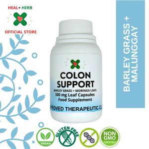 Heal + Herb Colon Support Capsules with Barley Grass and Malunggay for Digestive and Colon 50 capsules and 100 Capsules