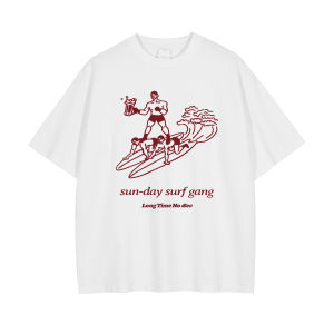 White Pure Cotton Short Sleeve T-Shirt for Teenage Boys Casual American Style Summer Fashion Brand Breathable Printed round Neck