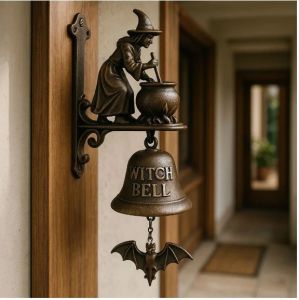 Witch Bell Wind Chimes Witch Iron Broom Door Hanger Hanging Decorations