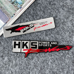 HKS Power and Sport 3D Car Aluminum Metal Badge Sticker Motorcycle Badge Decoration Waterproof Decal Car Accessories for Honda Toyota Suzuki