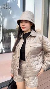 [Voucher 15% MOV 199K cap 100K Set áo phao trần trám dài tay cổ đức HeraDG kết hợp quần short cạp chun siêu nhẹ siêu ấm WJKBD2059